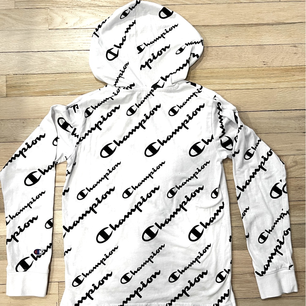 Champion Kids Lightweight Hooded LongSleeve Shirt -size L
